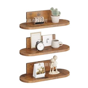 Wooden <b>Wall</b> <b>Mounted</b> <b>Shelf</b> Single Layer Rectangle Durable Multipurpose For Kitchen Bathroom Storage - Product Image 5