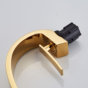 लक्जरी सोने के एकल छेद के लिए एकल छेद मीटर माउंट बाथरूम मिक्सर पीतल काला बेसिन सिंक नल 3 साल की वारंटी एकल हैंडल - Product Image 4