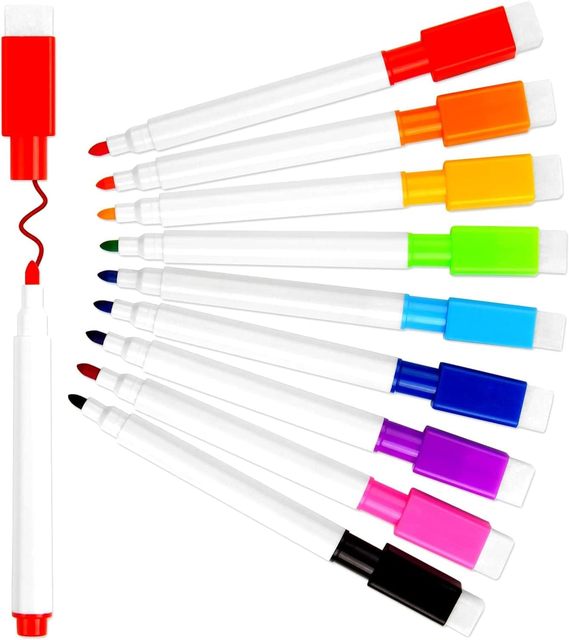 Custom Logo Magnetic Dry Erase Whiteboard Marker Multi Color Eco Friendly Erasable Pen for Teachers Office Wholesale