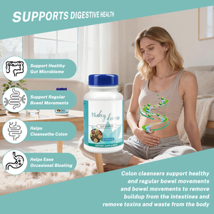 OME Capsules de Soutien Intestinal Nettoyant en 15 Jours – Nettoyant Naturel du Côlon pour la Santé Digestive Adulte <span class=keywords><strong>et</strong></span> des Transit Intestinal Régulier - Product Image 2