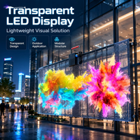 Écran LED transparent intérieur/extérieur P3.91 P7.82, affichage LED couleur pleine, vitrine publicitaire, mur vidéo