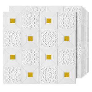 3D Geometrische Wandpaneele Weicher Schaumstoff Wasserdichte Tapete Selbstklebend Schalldämpfend 2mm Dicke Wandschutzplatten Badezimmer - Product Image 3