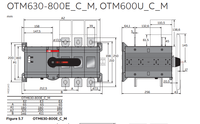 Commutateur de transfert automatique à double alimentation, original et authentique, OTM800E4CM230C, interrupteur d'isolement électrique