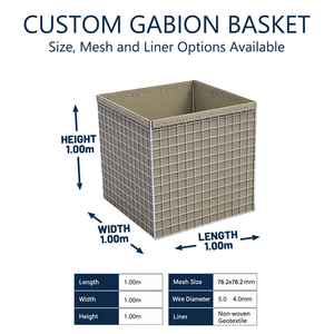 Barrière <span class=keywords><strong>HESCO</strong></span> - Barrière défensive remplie de sable pour la lutte contre les inondations et la sécurité périmétrique - Product Image 4