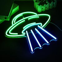 UFO Neon Sign For Room Spaceship LED Neon Sign Space Neon Signs for Wall Decor