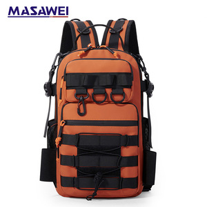 Masawei Sports <b>Backpack</b> Orange <b>Waterproof</b> Outdoor Casual Unisex <b>Backpack</b> With Detachable Strap And Zipper Pocket - Product Image 1