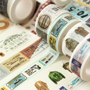 Décoration artisanale européenne, <span class=keywords><strong>timbre</strong></span> postal découpé, rubans washi pour planificateur - Product Image 4