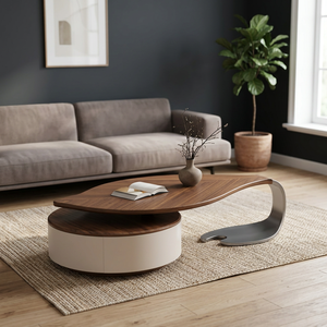 Modern Metal Coffee <b>Table</b> with Storage Contemporary Eco-Friendly Durable Living Room Furniture - Product Image 3