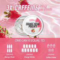 Pochettes Nootropiques Personnalisées OEM Saveur Caféine 100mg – Favorise la Santé des Gencives, l'Énergie et la Concentration