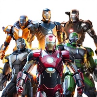 Figurine officielle Iron Man de Zhongdong, série complète MK, Marvel Avengers, jouet en plastique lumineux, figurine de collection