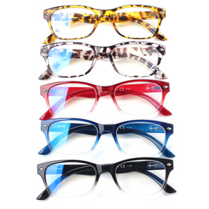 <span class=keywords><strong>Gafas</strong></span> de Lectura Cuadradas Multicolor para Hombre y Mujer, Anti Luz <span class=keywords><strong>Azul</strong></span>, para <span class=keywords><strong>Presbicia</strong></span>, <span class=keywords><strong>con</strong></span> Bisagras de Resorte, Ligeras - Product Image 1