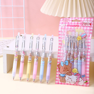 MK072 Vente en gros – Stylos gel Mikko mignons, 2 styles – Papeterie étudiante Kawaii – Série Mikko – Stylos neutres pour bureau et étudiants - Product Image 6