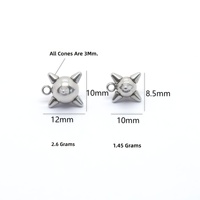 Accessoires de piercing DIY gothiques en acier inoxydable, boule à pointes et boule lisse solide, les plus vendus