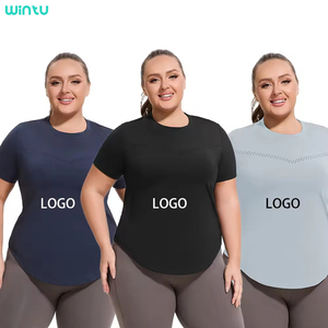 Wintu XXXXL T-shirts de course pour femmes Simple Casual Quick-Dry Sport Fitness Wear Sexy Plus Size Women Clothing Activewear - Product Image 1