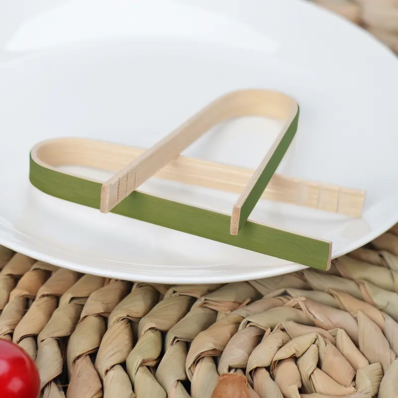 Natural Green Mini 4 Inch Bamboo Food Tong Kitchen Bread Toast Clip Cooking Tongs Utensil Disposable Bamboo Tongs For Restaurant