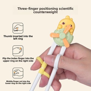 Set di stoviglie per bambini con cartoni animati Jiayi per imparare le bacchette per mangiare pratica forniture da pranzo supplementari per i pasti dei bambini - Product Image 3