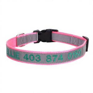 Collar Personalizado para Perro Bordado con Nombre de Mascota y Número de Teléfono en Negro para Perros Machos y Hembras Ajustable Grande - Product Image 3