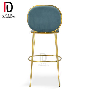 Mariage chic confortable or en acier inoxydable <span class=keywords><strong>tabouret</strong></span> <span class=keywords><strong>de</strong></span> <span class=keywords><strong>bar</strong></span> avec coussinets en velours - Product Image 5