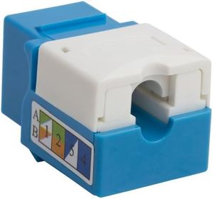 XLEP-0000 คีย์สโตนแจ็ค Cat6 RJ45 แบบ 90 องศา สำหรับติดตั้งบนแผงผนัง สีฟ้า - Product Image 2