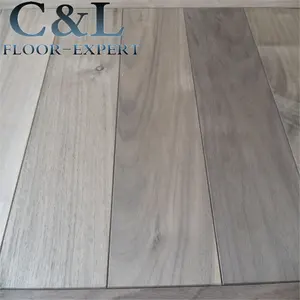 AB grade raw unfinished T & G joint Noce Nera Americana pavimenti in legno massello