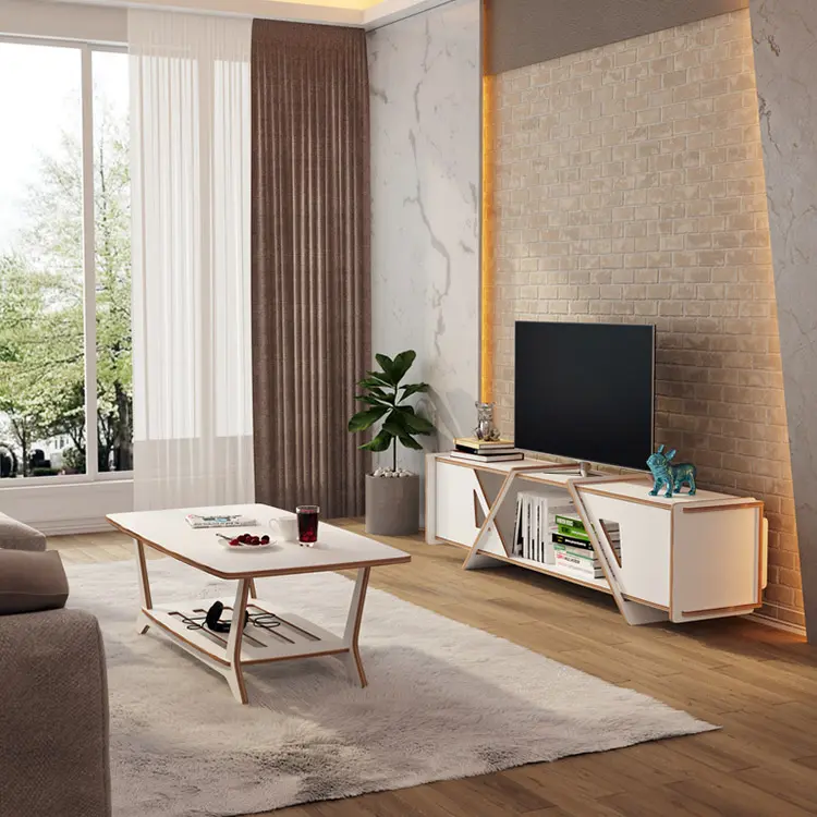 Hot Verkoop Tv Tafel Eenvoudige Mode Tv Stand Kast Multiplex 18Mm Fabriek Directe Verkoop Meubelbedrijf