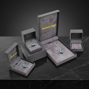 High End Jewlery <b>Box</b> Custom Logo Leather Ring <b>Box</b> Wedding <b>Earring</b> Bracelet Necklace Pu Leather Jewelry <b>Box</b> Packaging Luxury - Product Image 3