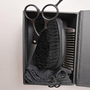 Set di prodotti per barba senza marchio set di spazzole e pettine per <span class=keywords><strong>uomo</strong></span> logo personalizzato oem set per la cura della barba olio per barba - Product Image 4