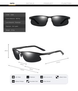 Viu — lunettes de soleil polarisées pour hommes, Logo personnalisé UV400 photochromiques, pour la conduite, en métal, meilleure vente - Product Image 5