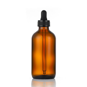 1oz 2oz 4oz 30ml 60ml 120ml Hot Stamping Amber Frosted Boston Essential Oil Glass Dropper <b>Bottle</b> with <b>Plastic</b> Black Dropper - Product Image 3