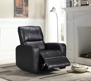 Sillón Reclinable Eléctrico de Cuero Negro CY para Cine en Casa, Sofá con Reposacabezas Eléctrico, Masaje de Lujo, Extensible, VIP, Sala de Cine - Product Image 5