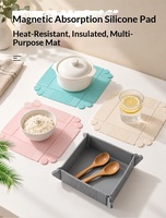Tapis de cuisson carré moderne pliable en silicone magnétique résistant à la chaleur, épais, pour plats et snacks, OEM/ODM Zhejiang