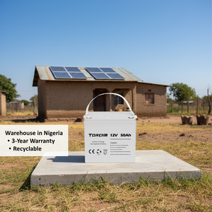 Batería de Gel Recargable de 12V 50Ah, Batería de Gel de Alta Temperatura y Larga Duración, Batería UPS VRLA, Batería de Gel para Sistema Solar - Product Image 1