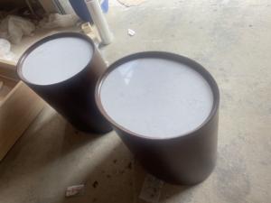 Table de chevet populaire faite à la main, style moderne et luxueux, en bois massif durable, multifonctionnelle pour chambre et salon, avec 2 tiroirs - Product Image 2