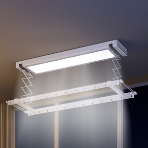 Tendedero telescópico eléctrico ultrafino inteligente con pantalla grande, iluminación LED y control remoto. - Product Image 5