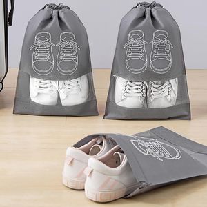 Sacs de rangement pour chaussures de voyage en tissu non tissé, pochette à cordon, sac anti-poussière pour chaussures, sac cadeau - Product Image 6