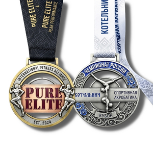 Crea la Tua Medaglia Personalizzata in Metallo, Realizzata in Lega <span class=keywords><strong>di</strong></span> Zinco 3D per Competizioni <span class=keywords><strong>di</strong></span> Danza e Ginnastica con Glitter - Product Image 2