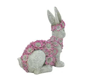 تمثال أرنب لطيف من توب جريس ألعاب أرنب صغير من الراتنج تماثيل حيوانات للحديقة حرف الراتنج لديكور الكعك