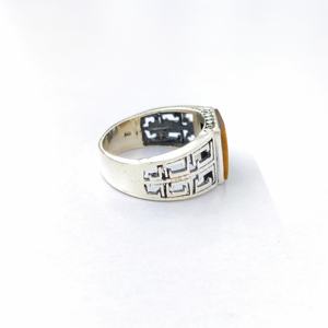 Bague en œil de tigre, argent sterling 925, pierre précieuse, bague ajustable, œil de tigre, collection artisanale, bagues fines, bijoux en argent, prix de gros - Product Image 5