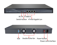 Bon marché Mini Pc X86 4Lan Nic 1U Rj45 2.5Gbe Pfsense Ubuntu Passerelle 4G Modem Routeur Ethernet Commutateur J1900 Pare-Feu Microtik 4 Ports
