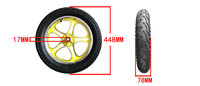Roue pneumatique en caoutchouc de 16 pouces, moyeu en aluminium de 16 pouces, roue gonflable pour vélo, roues gonflables pour fauteuil roulant
