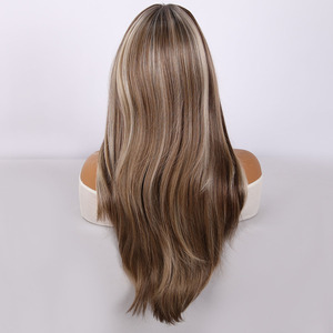 2025 Hot Sale 13*5 Front <strong>Wig</strong> Fashion Temperament Golden Brown Gradient Straight Hair <strong>Wig</strong> in the Future Daily Wear SM9123B - Product Image 2