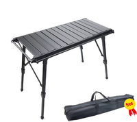 Meubles de camping d'extérieur IGT rectangulaires pliables en trois sections en alliage d'aluminium réglables en hauteur portables pour marché nocturne