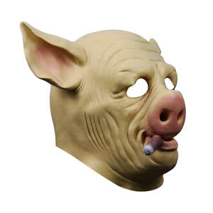 Máscaras de Látex de Alta Calidad con Cabeza de Cerdo, Máscara de Cigarro, Juego del Rey, Halloween, Terroríficas, Divertidas, Cosplay, Juguetes, Accesorios, Carnaval, Rave - Product Image 2