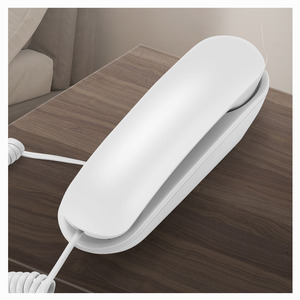 <span class=keywords><strong>Téléphone</strong></span> <span class=keywords><strong>fixe</strong></span> filaire fin pour bureau/mur, avec boutons en silicone durables, vente en gros directe usine, prix avantageux pour hôtels - Product Image 1