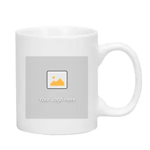 Custom Printed Coffee Mug White Porcelain Brand Promotion Gift Coffee Ceramic Mug With Logo