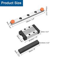 Kit de blocs de glissière linéaire MGN9 100 mm en métal et plastique pour imprimantes 3D mini DIY et machines CNC, noir