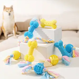 مجموعة ألعاب الحلوى الكلاب على شكل حيوانات أليفة، لعبة الكلاب التفاعلية القابلة للغسل والتدوم، مقاومة لعمل الملل العالي، قرص الأسنان