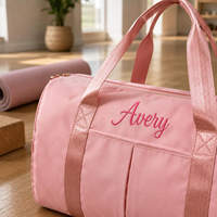 Sac de sport personnalisé brodé pour femme, sac de voyage et de gym avec monogramme et initiales, sac de sport pour femme
