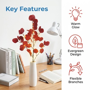 <span class=keywords><strong>Guirnaldas</strong></span> <span class=keywords><strong>de</strong></span> Eucalipto y Hojas <span class=keywords><strong>de</strong></span> Manzano en Tonos Otoñales Coloridos para Decoración <span class=keywords><strong>de</strong></span> Acción <span class=keywords><strong>de</strong></span> Gracias, Bodas y Navidad - Product Image 3
