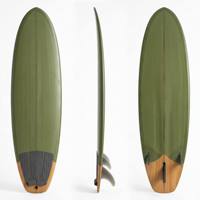 Planche de wake surf haute densité en EPS avec support pour ailerons latéraux double tab